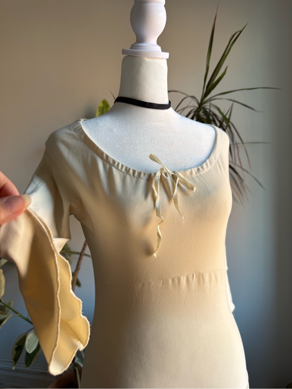 Cream Bell Sleeve Knit Top | Balletcore Fairycore Coquette Y2K